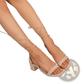 Lace-up Block Heel Sandals Square Toe Strappy Shoes