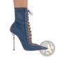 Lace Up Mesh Pointed Toe Stiletto High Heel Sandals