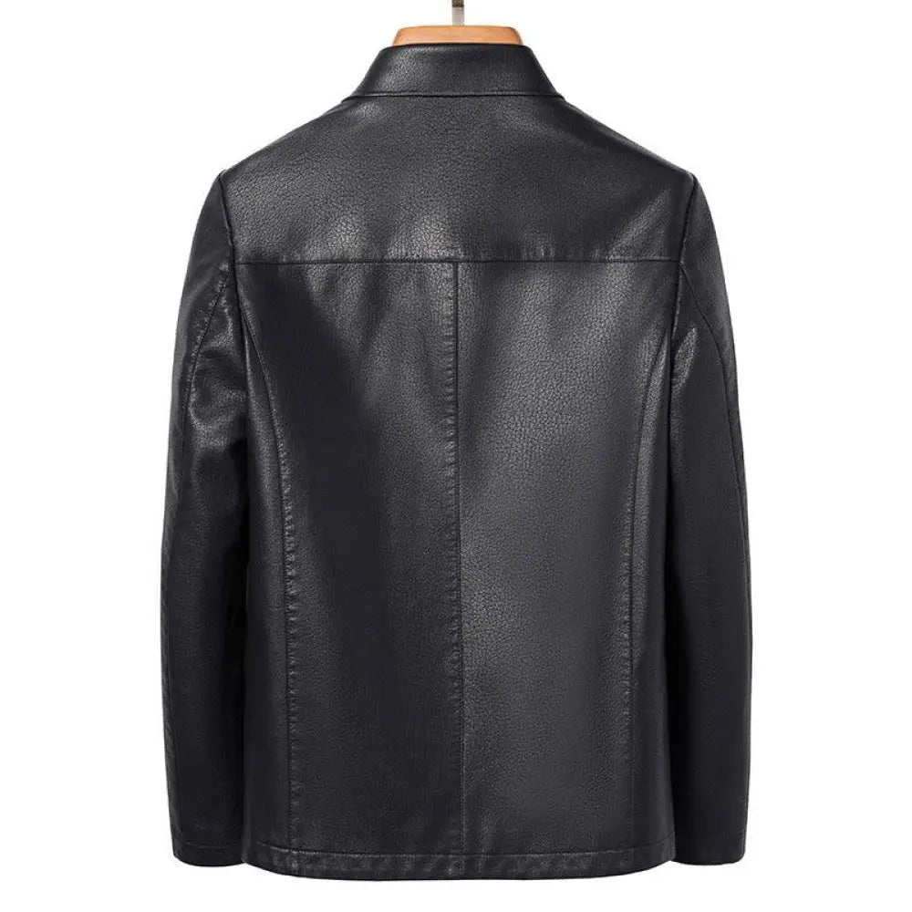 Men's Premium Genuine Leather Lapel Collar Jacket