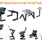 Ergonomic Folding Laptop Desk with Cooling Fan and Mouse Pad