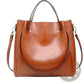 Large Capacity Faux Leather Tote Shoulder Bag