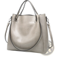 Large Capacity Faux Leather Tote Shoulder Bag