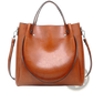 Large Capacity Faux Leather Tote Shoulder Bag