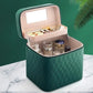 Quilted Korean Travel Cosmetic Case with Mirror