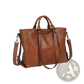 Large Capacity Leather Tote Bag with Shoulder Strap