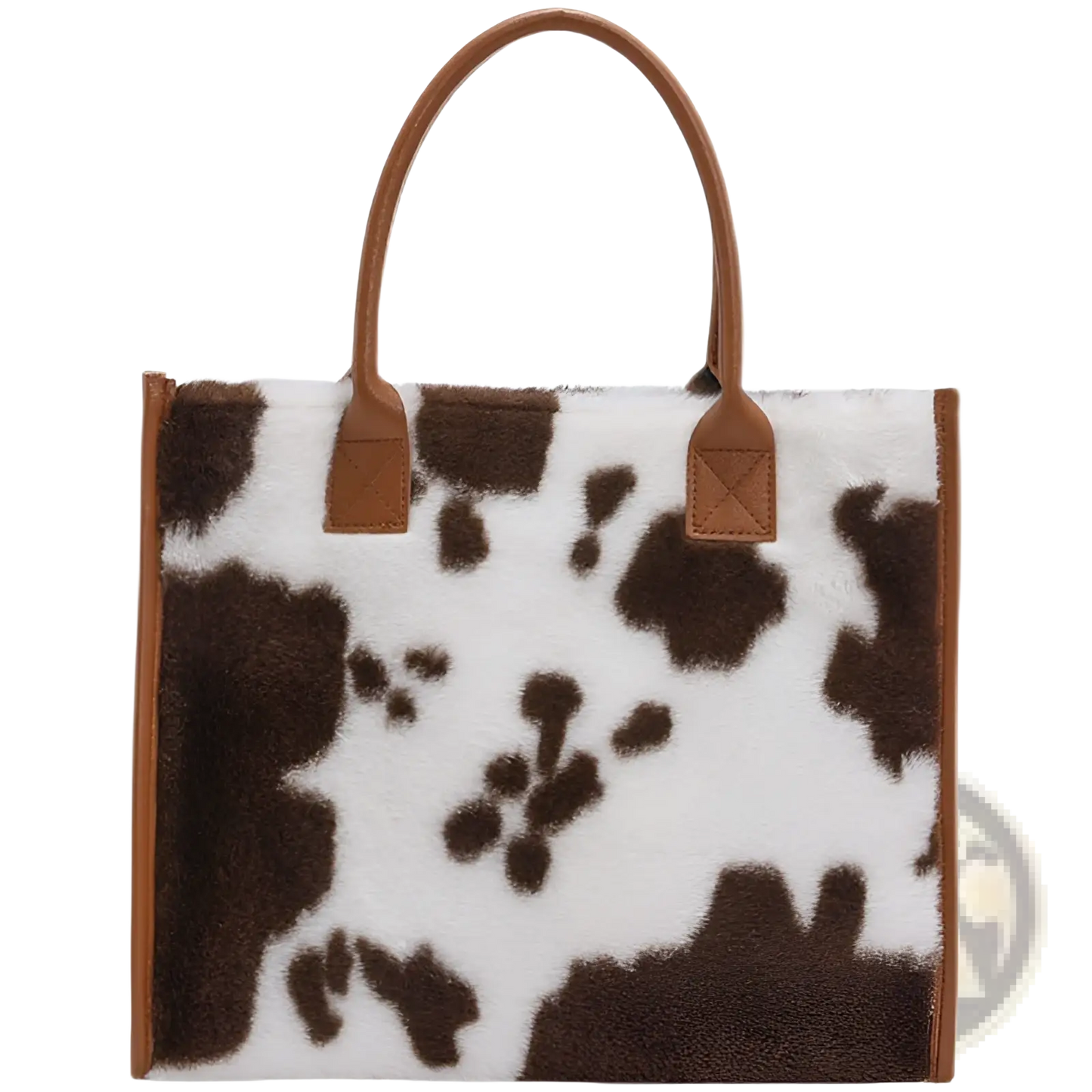 Large Capacity Leopard Print Plush Tote Bag