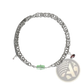 Layered Silver Opal and Zircon Crystal Charm Necklace
