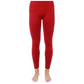 Leggings femininas sem costura Love Charm com forro de lã, tamanho médio e grande, vermelha