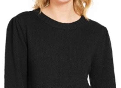 Karen Scott Blusa de gola alta feminina de algodão, preta, tamanho grande