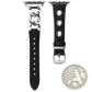 Leather Apple Watch Band with Retro Chain Link