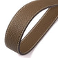 Adjustable Textured Leather Handbag Strap with Gold Clasp