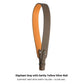 Adjustable Textured Leather Handbag Strap with Gold Clasp
