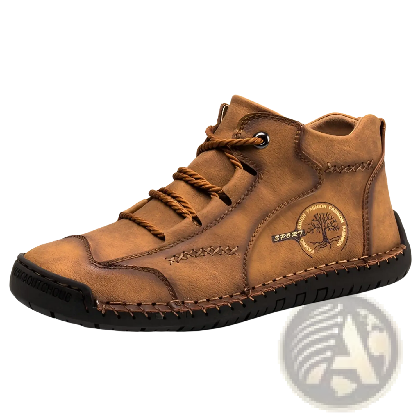 Leather Boots Hand Stitched Vintage High Top Sneakers
