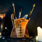 Handcrafted Leather Corset Desk Organizer and Pen Holder