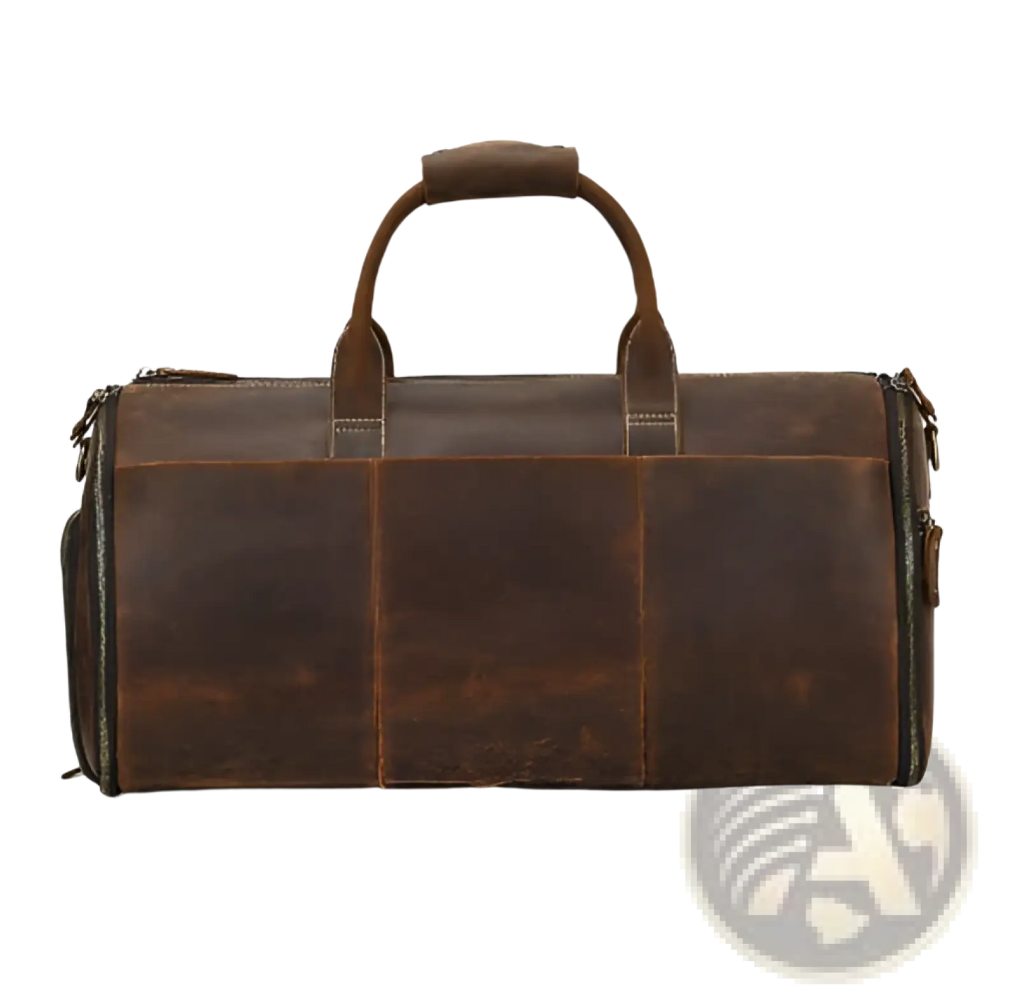 Leather Duffle Bag Vintage Large Folding Travel Bag