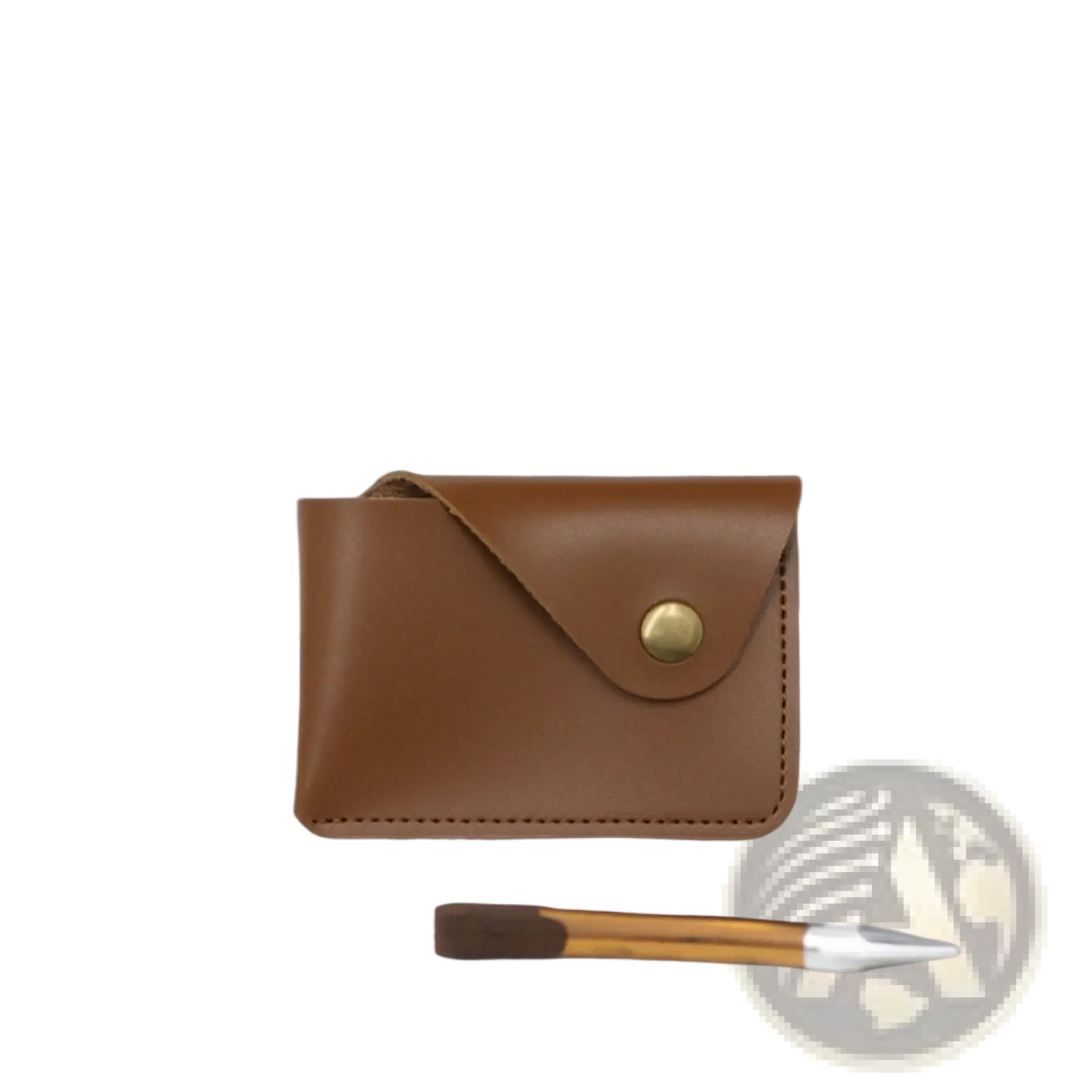 Leather Elephant Bag Charm and Slim Card Holder Set