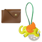 Leather Elephant Bag Charm and Slim Card Holder Set