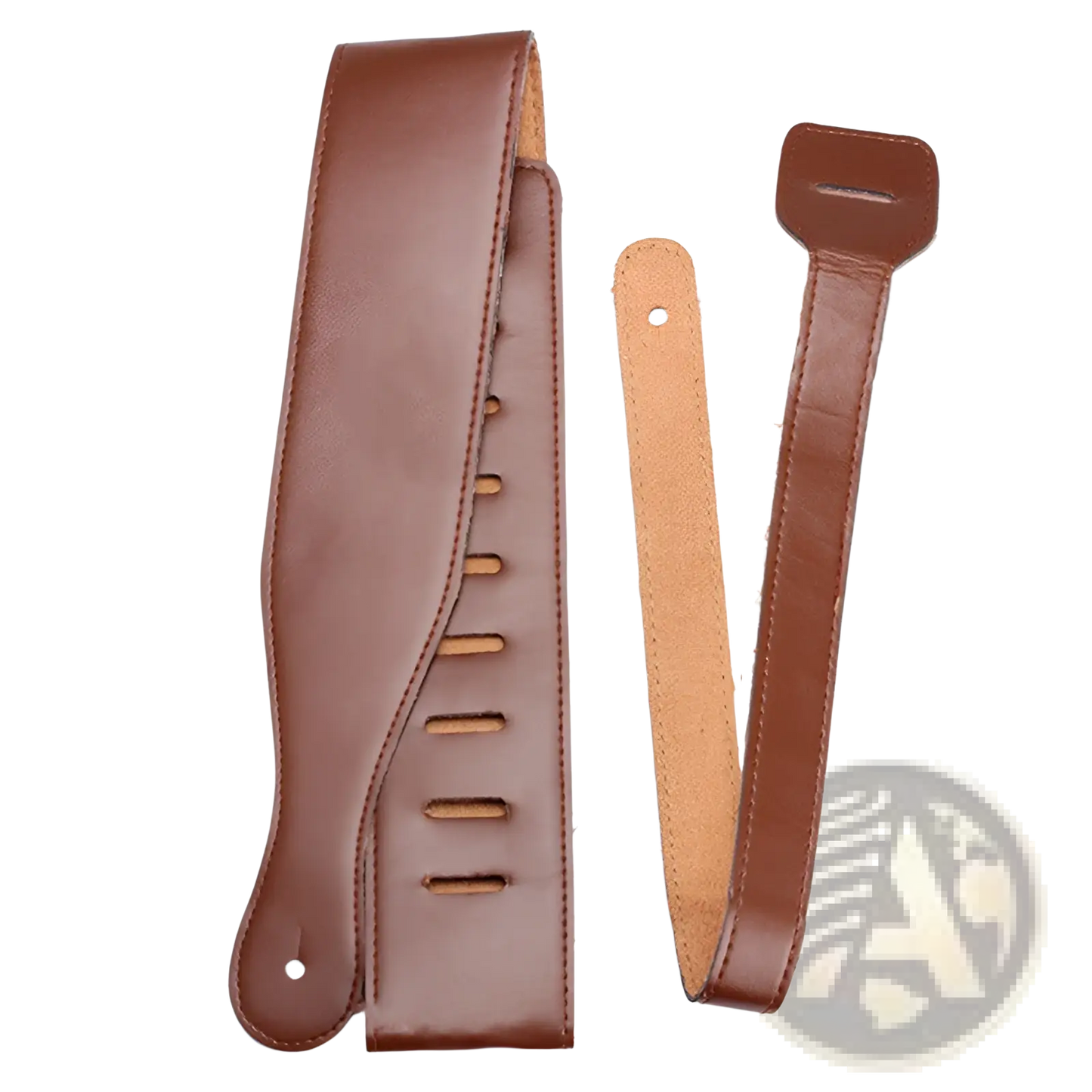 Leather Guitar Strap Adjustable Suede Lined 110-130cm