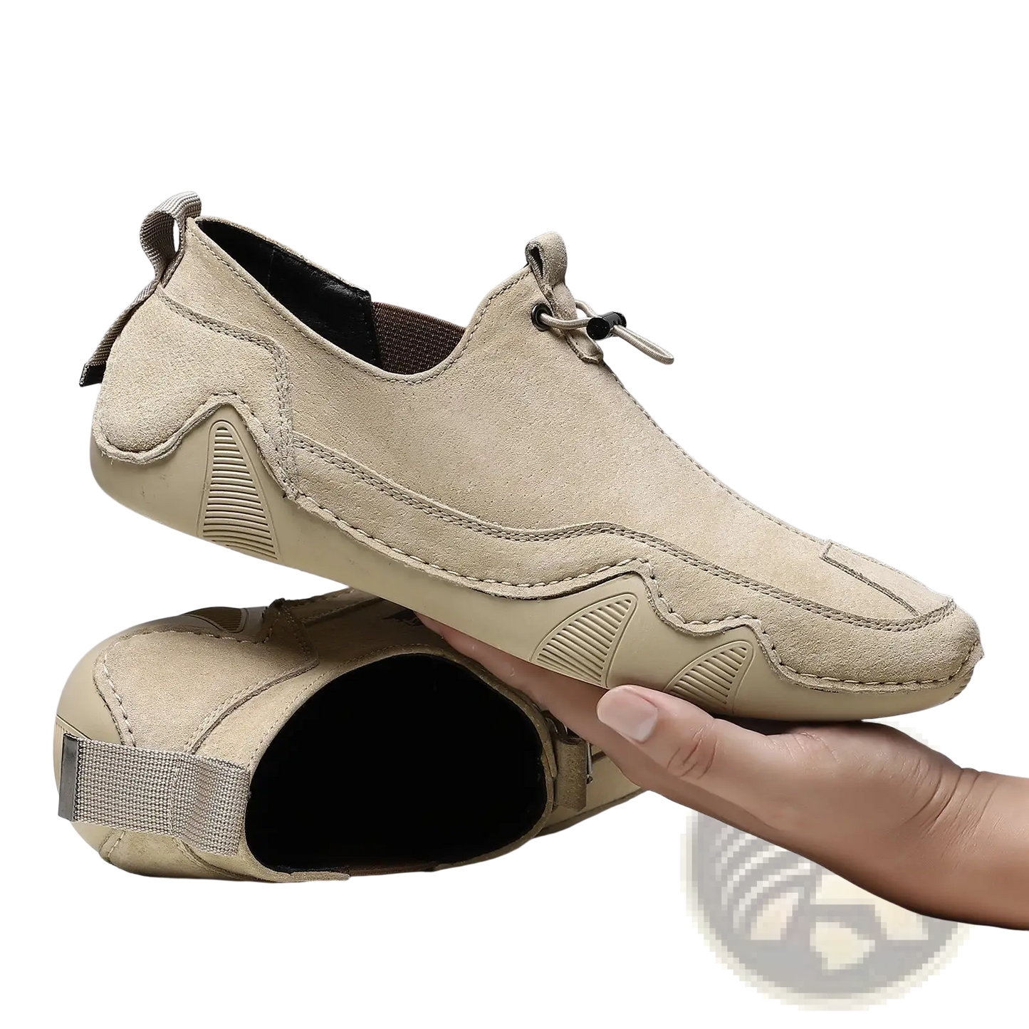 Leather Loafers Breathable Suede Slip on Casual Shoes