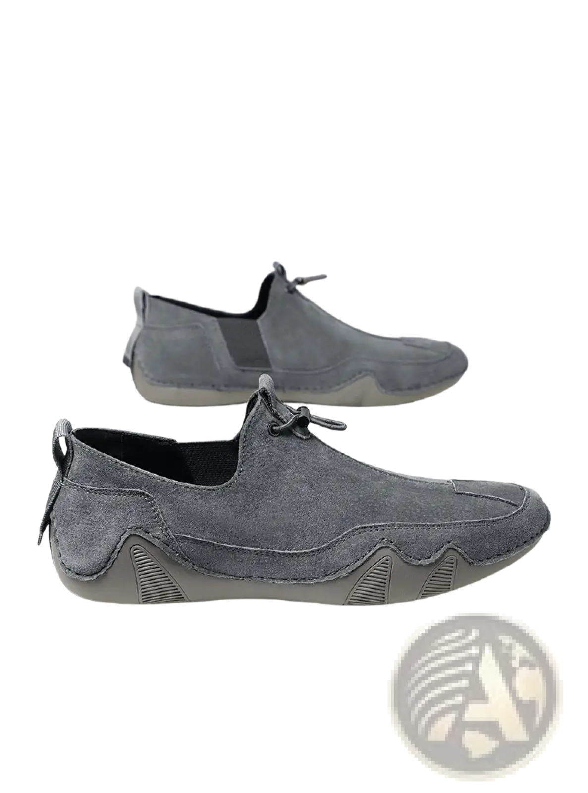 Leather Loafers Breathable Suede Slip on Casual Shoes