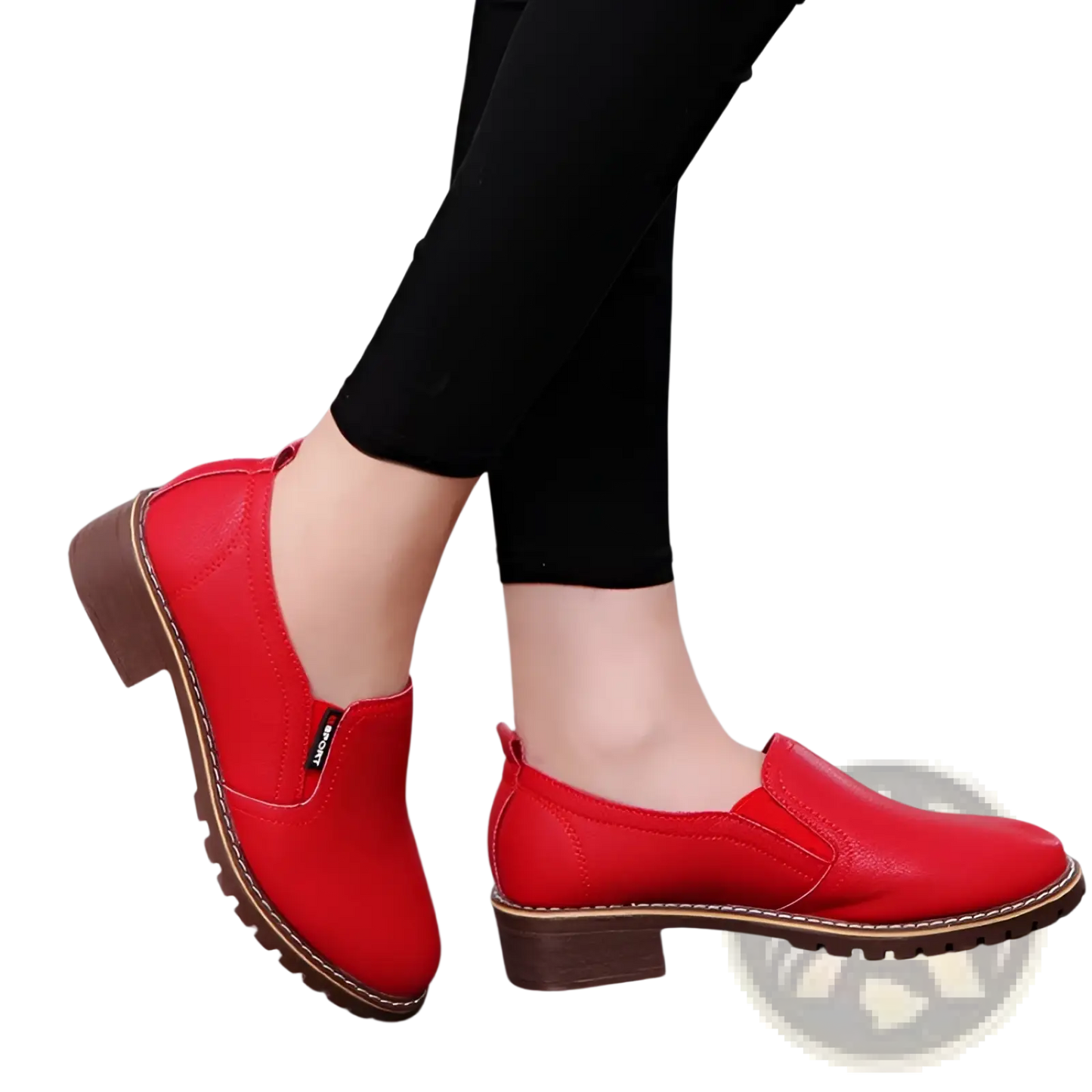 Leather Loafers Waterproof Platform Flat Shoes