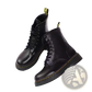 Leather Martin Boots Round Toe Flat Ankle Shoes
