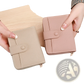 Leather Mini Organ Wallet with Button Closure