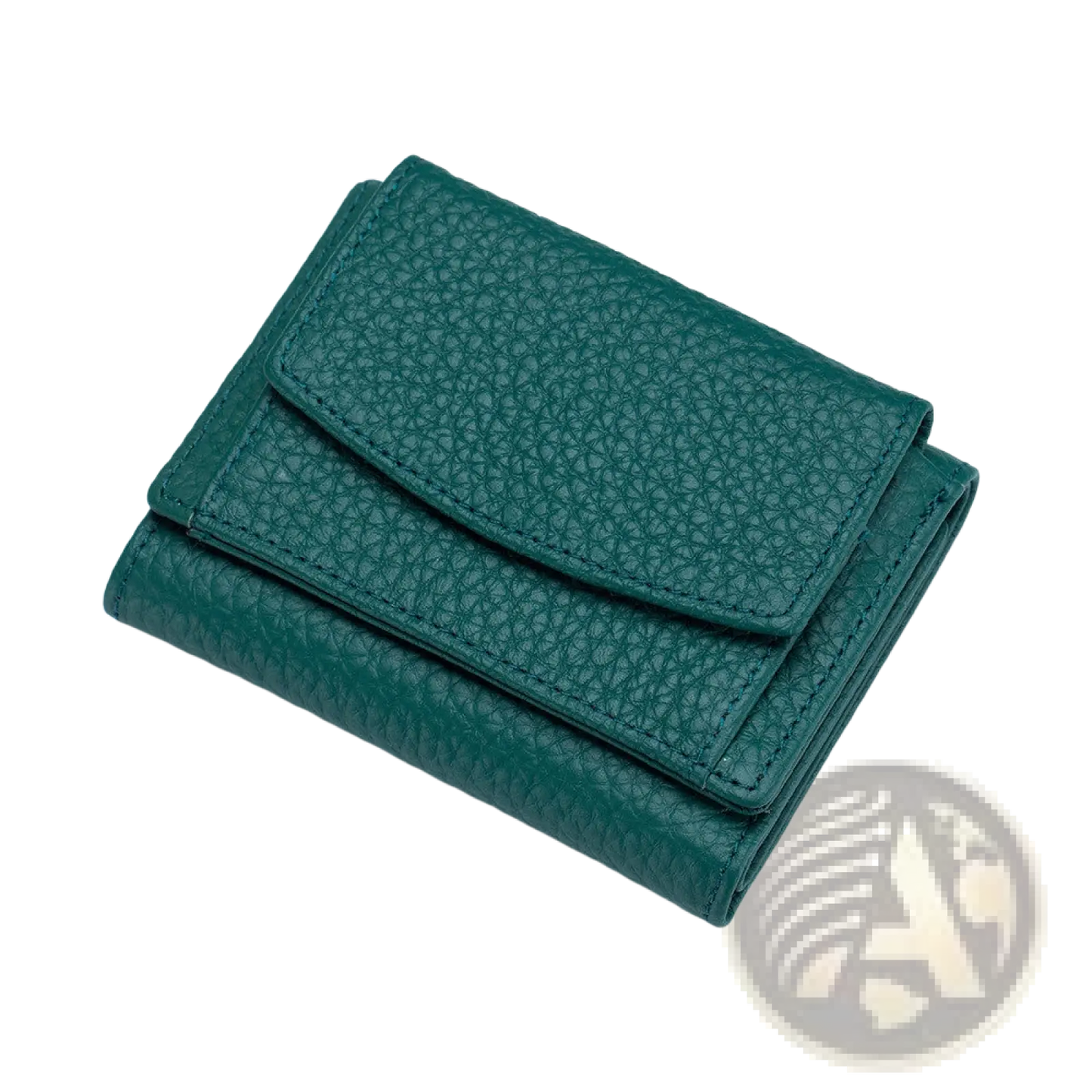Leather Mini Wallet Compact Cowhide Bifold Card Holder