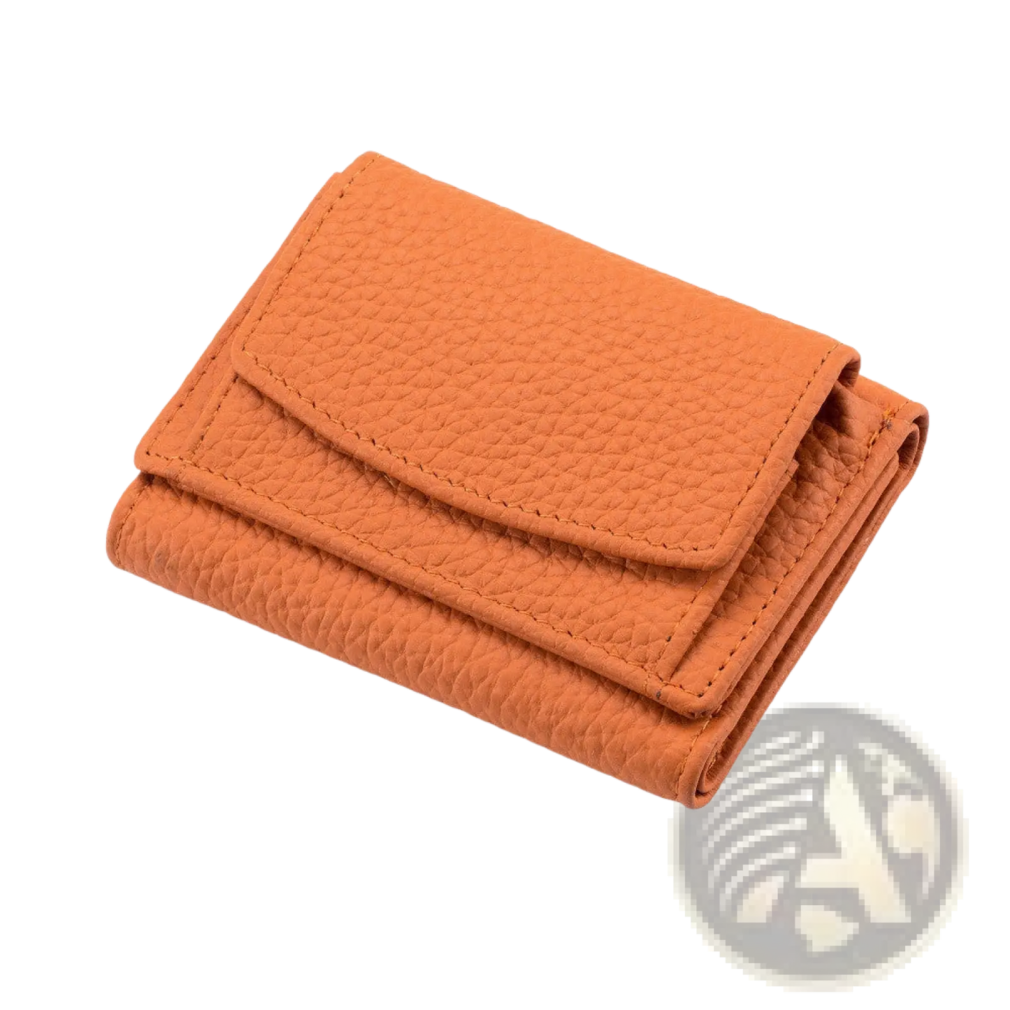 Leather Mini Wallet Compact Cowhide Bifold Card Holder