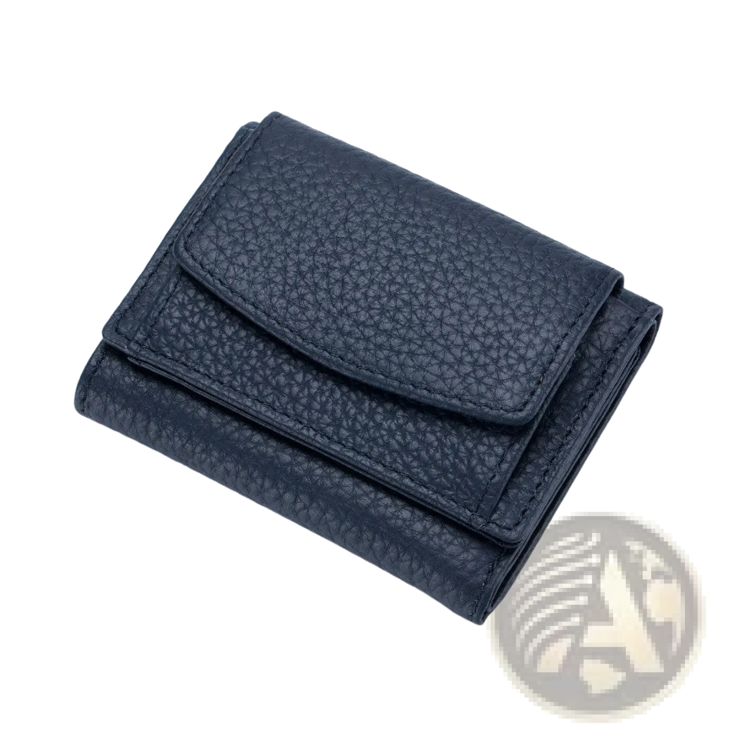 Leather Mini Wallet Compact Cowhide Bifold Card Holder