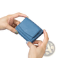 Leather Mini Wallet Compact Cowhide Bifold Card Holder