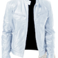 Leather Motorcycle Jacket Slim Fit Zipper Cardigan