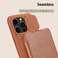 Leather Phone Case with Camera Slider for Iphone 15
