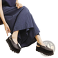 Leather Platform Sandals Chunky Retro Open Toe Shoes