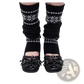 Leather Retro Pumps with Studded Buckle Straps