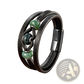 Leather Rope Bracelet with Natural Stone Beads and Magnetic Clasp