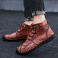 Arbaglobal Men's Handcrafted Leather Casual Ankle Boots