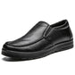 Men's British Leather Textured Slip on Casual Shoes