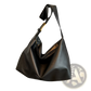 Leather Shoulder Bag with Gold Buckle and Strap