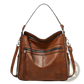 Leather Shoulder Bag Multi Zipper Crossbody Tote