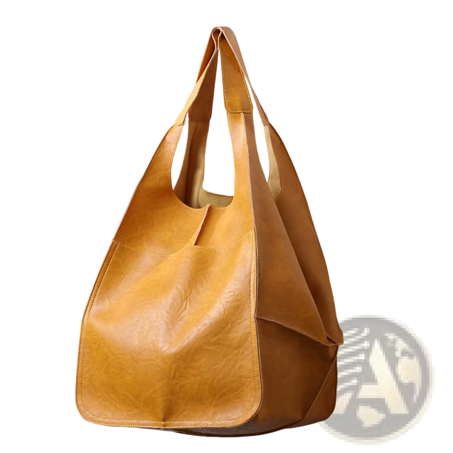 Leather Tote Bag Large Capacity Soft Slouchy Shoulder Bag