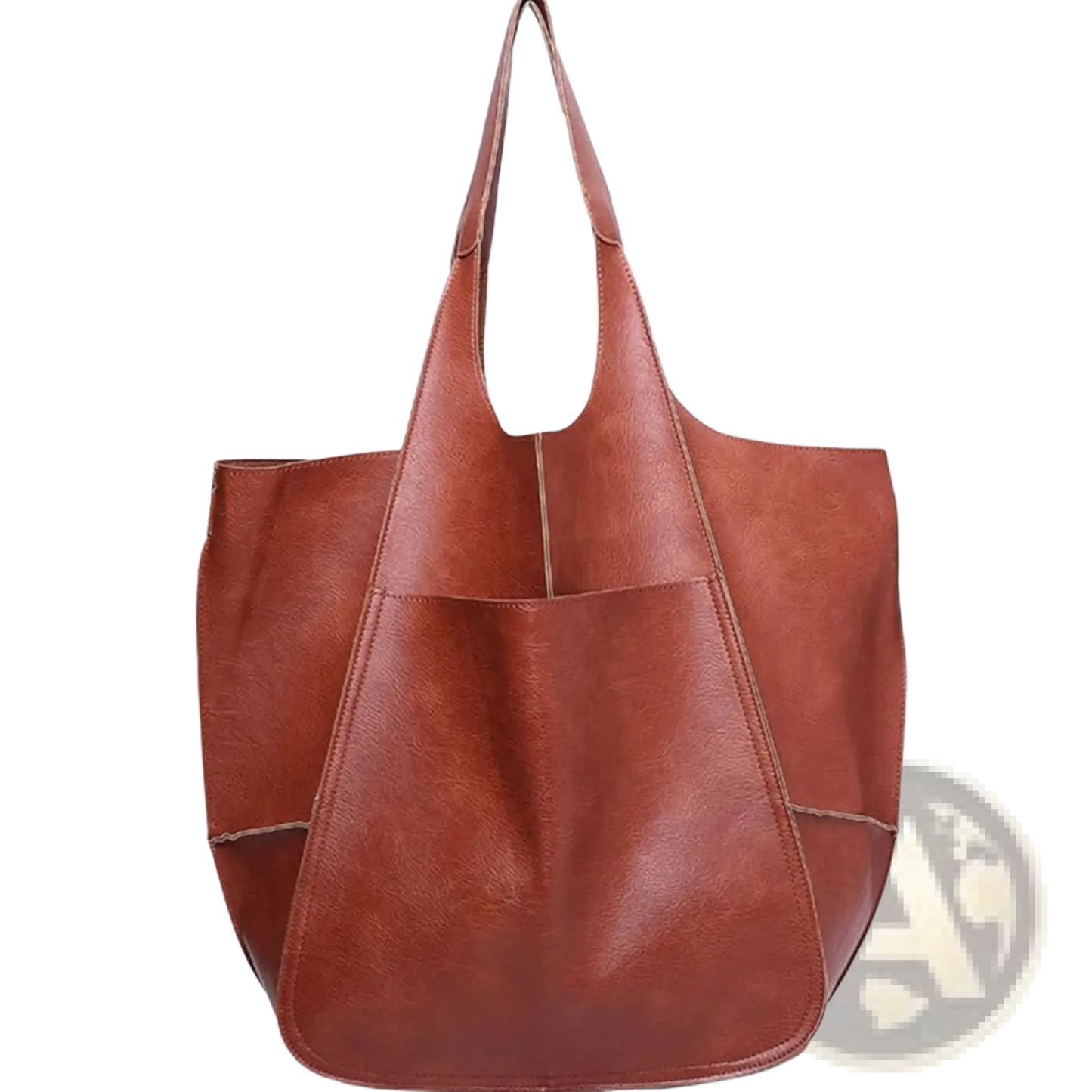 Leather Tote Bag Large Capacity Soft Slouchy Shoulder Bag