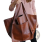 Leather Tote Bag Large Capacity Soft Slouchy Shoulder Bag