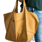 Leather Tote Bag Large Capacity Soft Slouchy Shoulder Bag