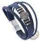 Leather Tree of Life Multi Strand Bracelet for Men