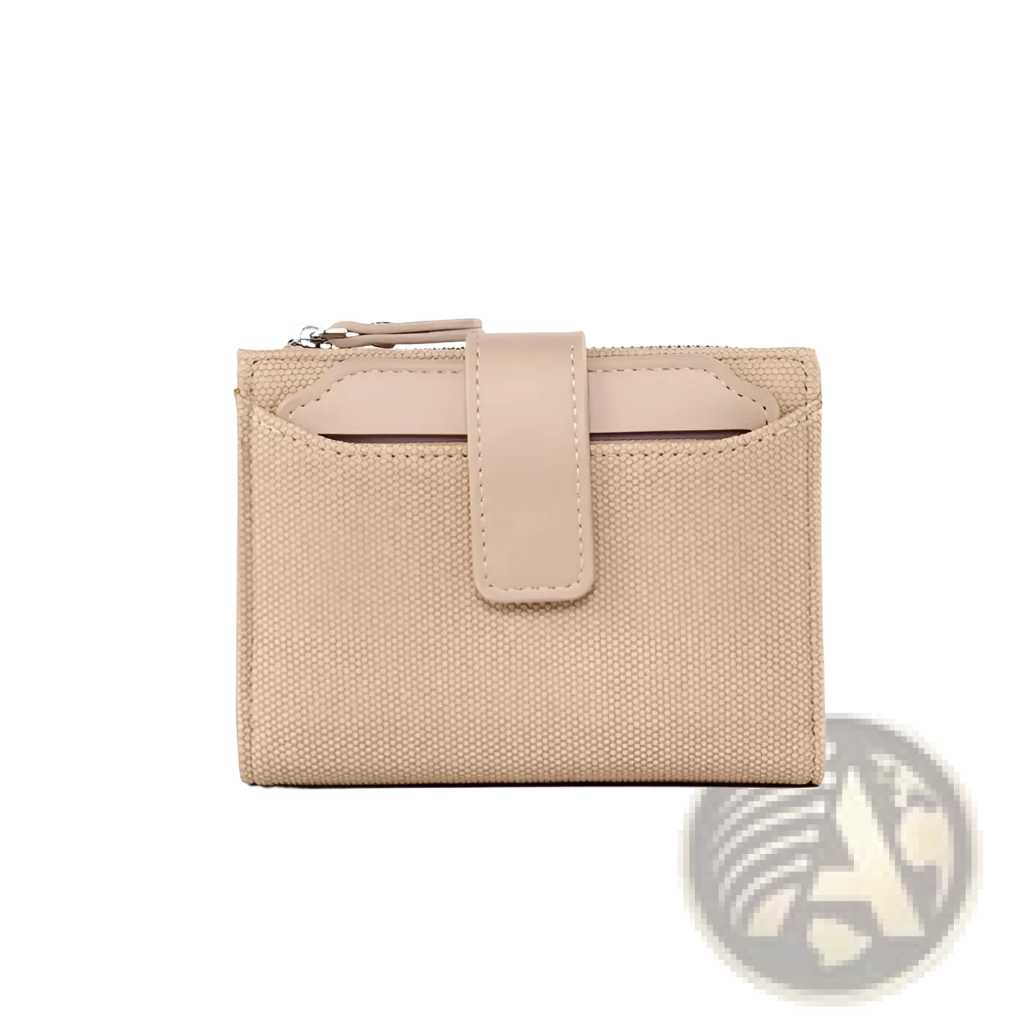 Leather Wallet Women's Short Woven Textured Purse