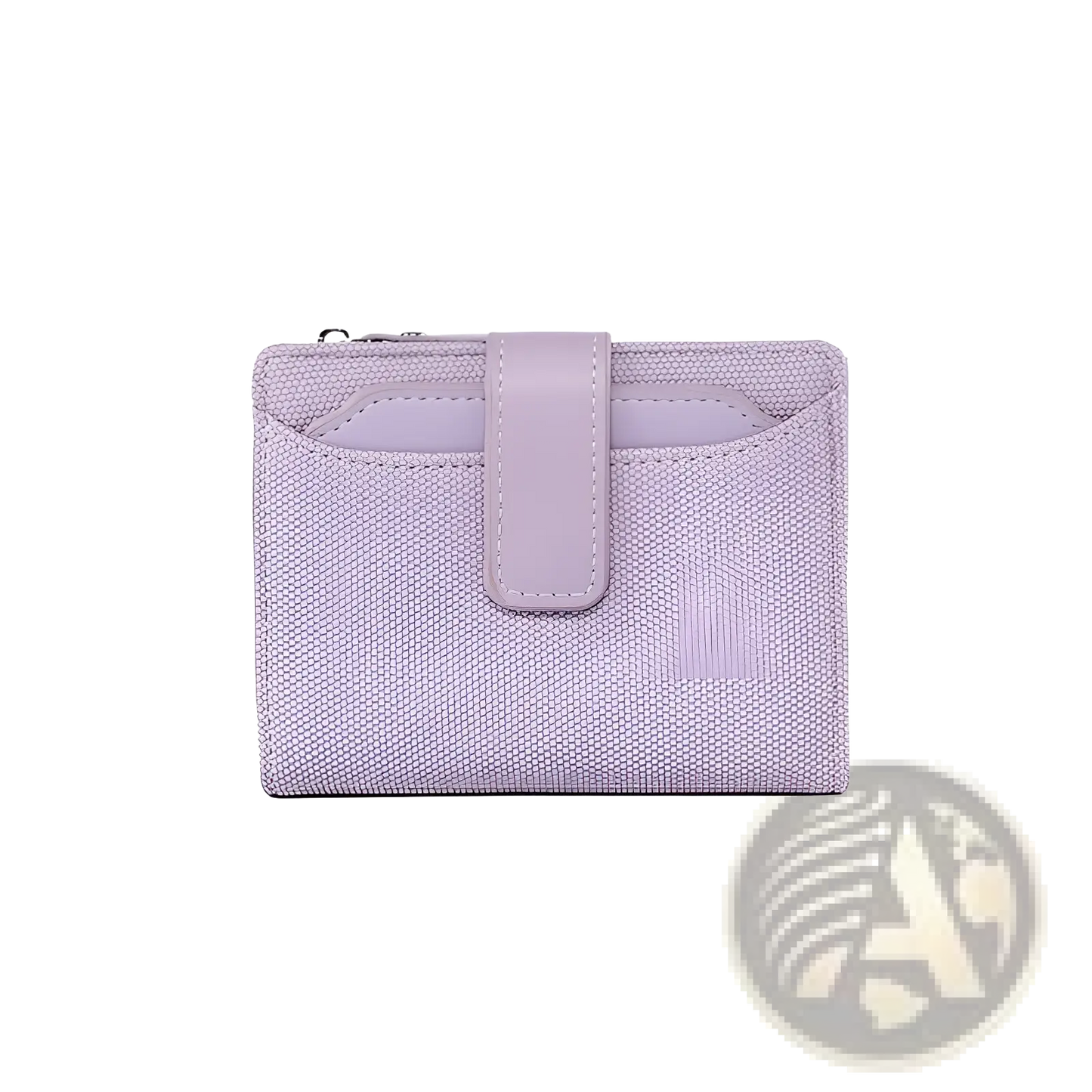 Leather Wallet Women's Short Woven Textured Purse
