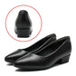 Women's Pointed Toe Black Leather Professional Work Flats