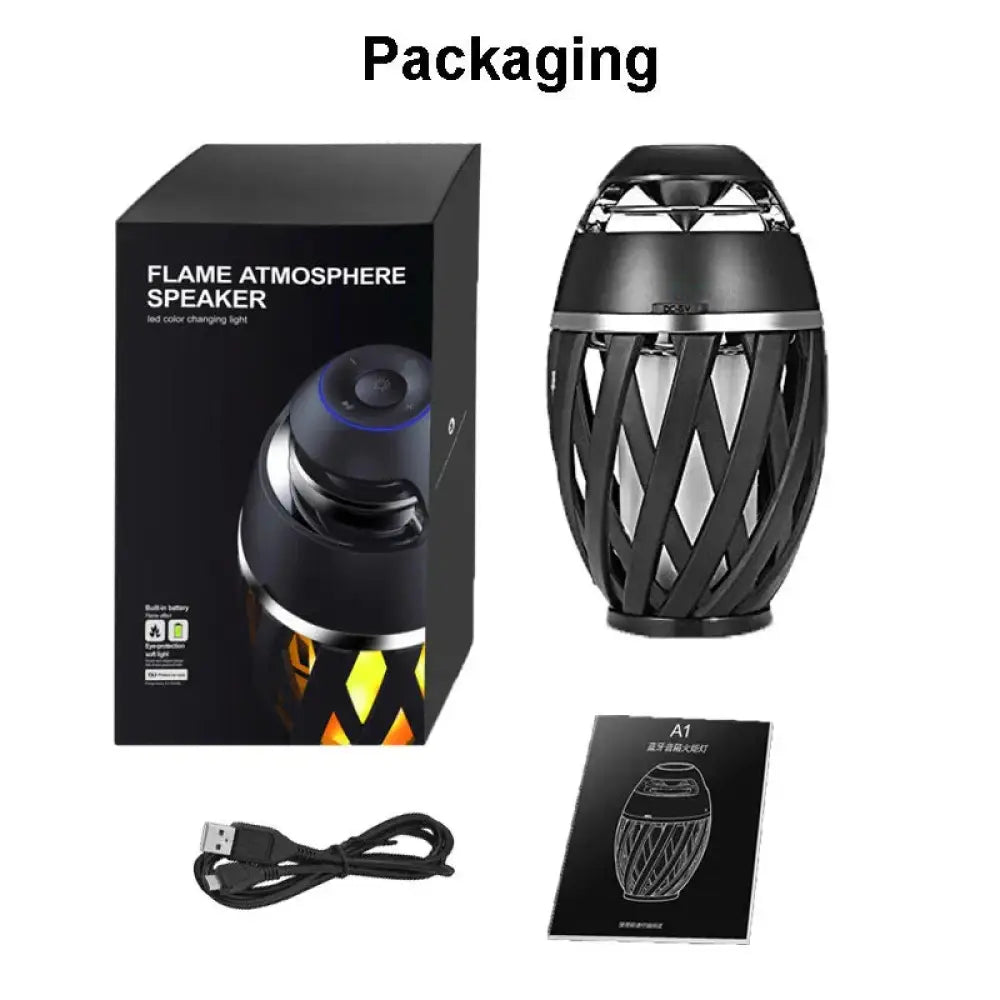 Arbaglobal Led Flame Bluetooth Speaker with Lattice Design