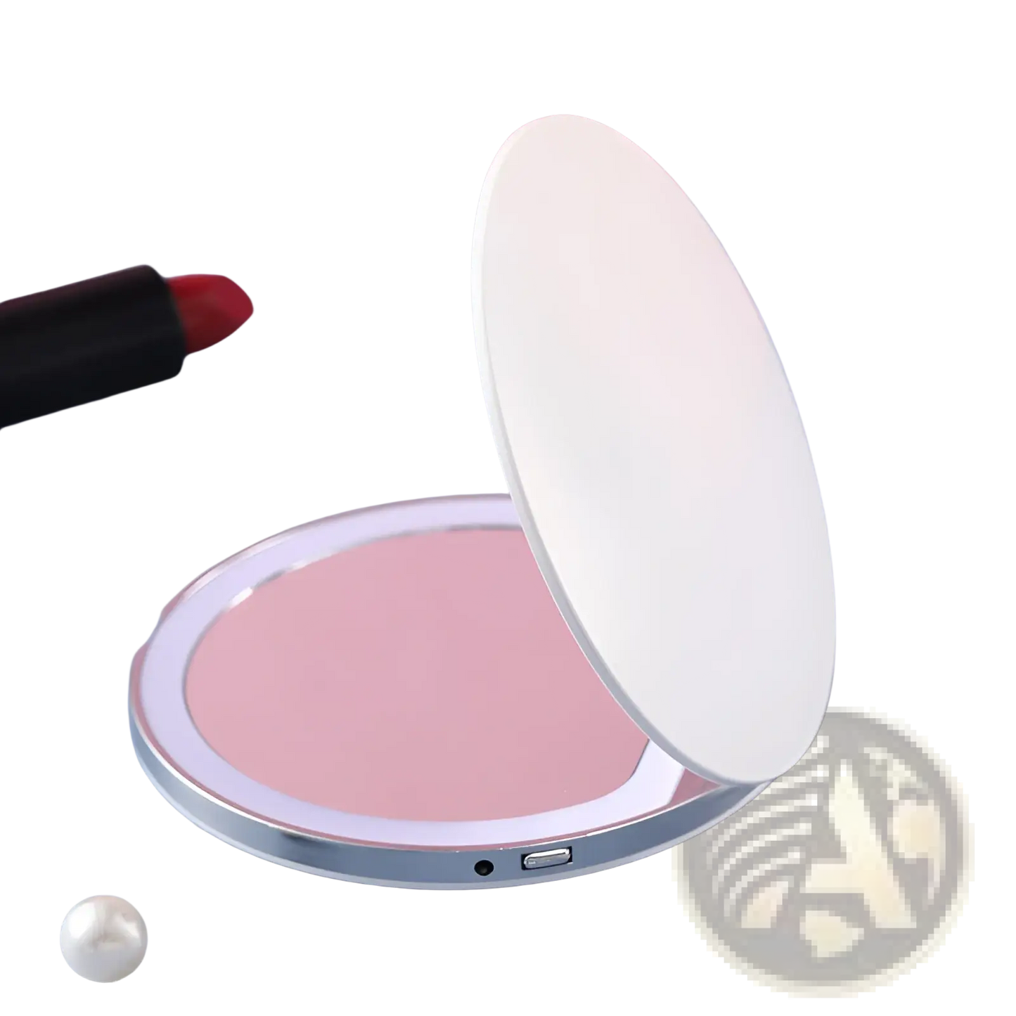 Led Makeup Mirror Portable Usb Compact Folding Mirror